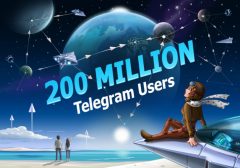 Telegram月2亿的活跃用户